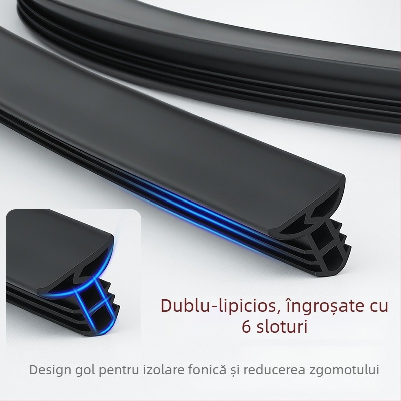 Bandă de etanșare pentru consola centrală a mașinii, cauciuc, model îmbunătățit, potrivire universală, izolație fonică