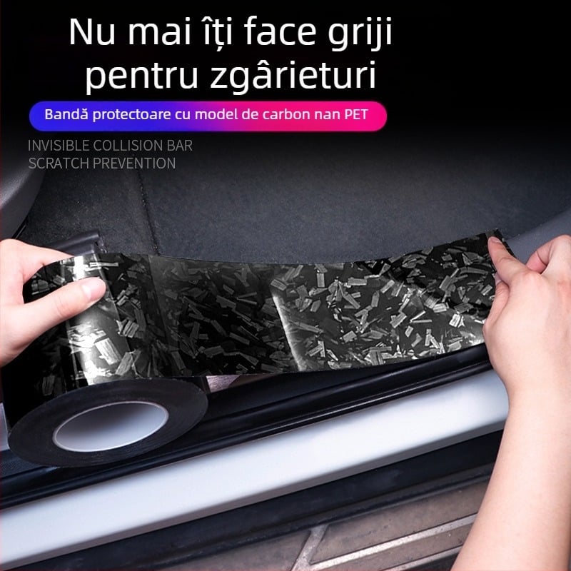Bo haisheng Bandă prag portieră auto cu model forjat, folie protectoare autoadezivă, universală