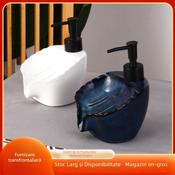 Sticlă ceramică pentru loțiune și săpun, dublă utilizare, imprimare siglă disponibilă, fără import, fără personalizare