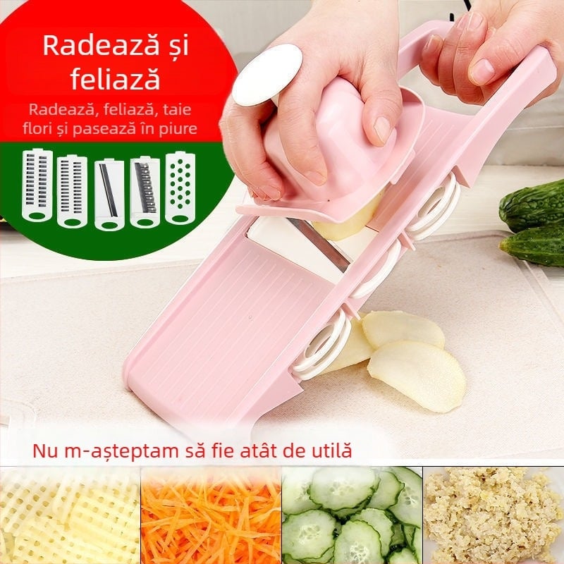 Tăietor multifuncțional pentru legume cu funcționare automată, stil neregulat și logo imprimat