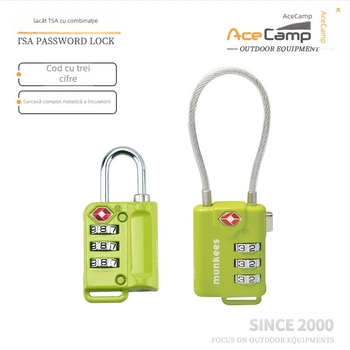 Lacăt pentru bagaje Munkees cu parolă TSA, Lacăt mic, Model 985, Stil universal, Număr produs F96J7T885M9SS9