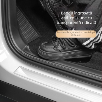 Protecție transparentă a pragului de ușă auto din PVC – anti-derapare, protecție portbagaj