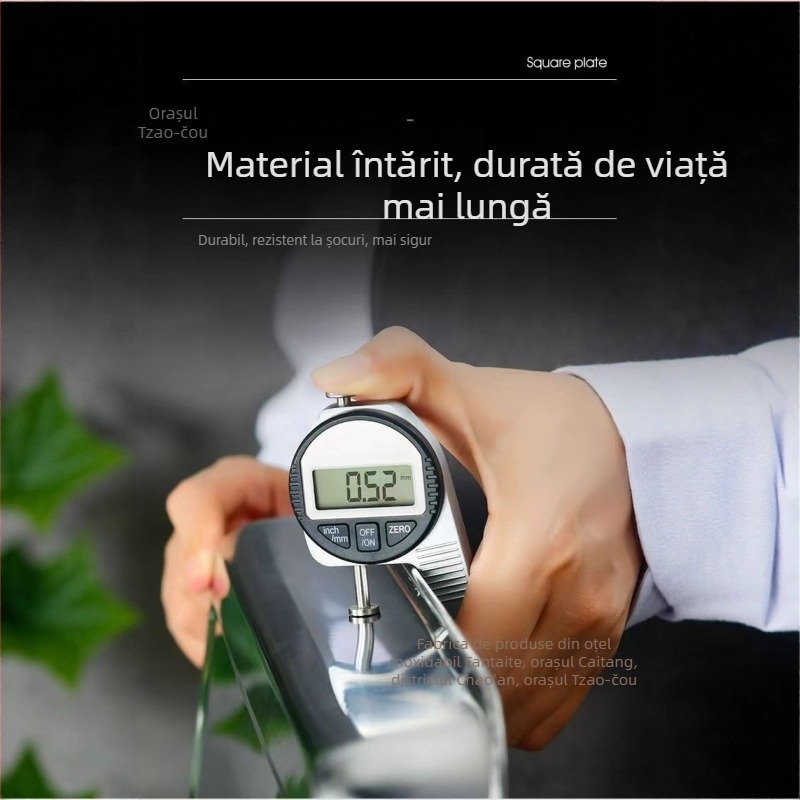Tavă pătrată din oțel inoxidabil, cu design îngroșat, pentru servire și gătit, utilizare casnică și comercială, multifuncțională