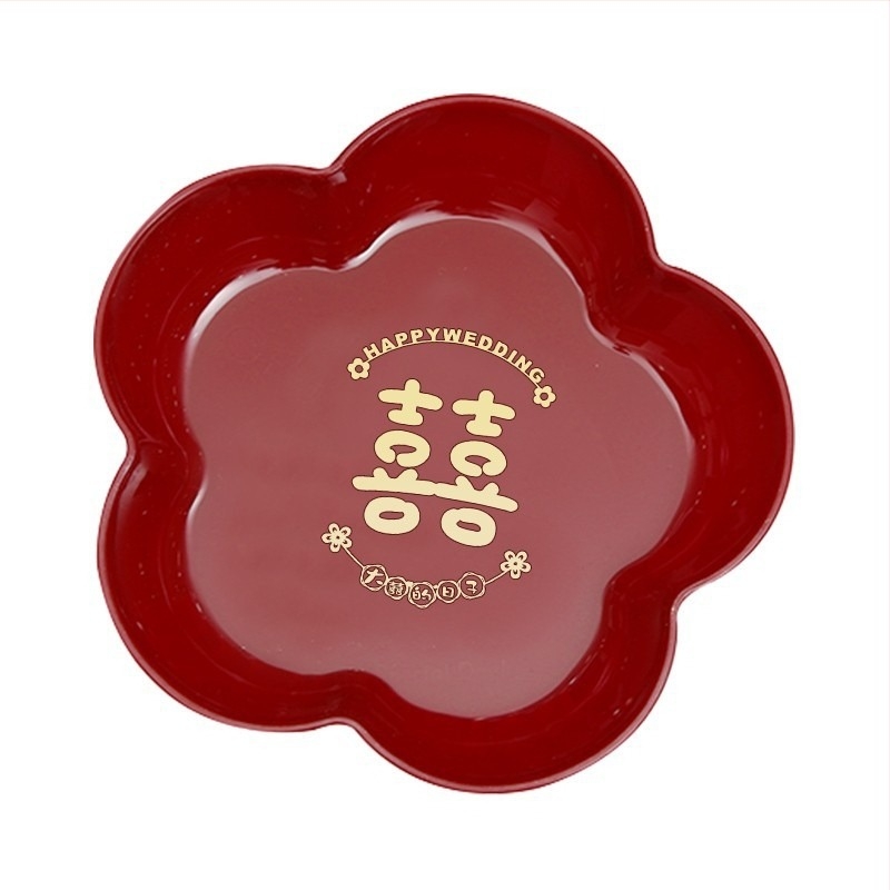 Placă de fructe din plastic pentru nuntă și sufragerie – suprafață vopsită cu decal, stil chinezesc nou