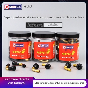 Valvă fără cameră din cauciuc pentru motociclete, vehicule electrice și automobile — montaj Twist-On, gură britanică, cavitate obișnuită