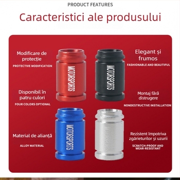 Cap de valve fără cameră, din aluminiu, cavitate mare a miezului, filet italian