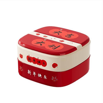 Tavă de fructe cu compartimente și capac basculant, PP material, Stil modern minimalist