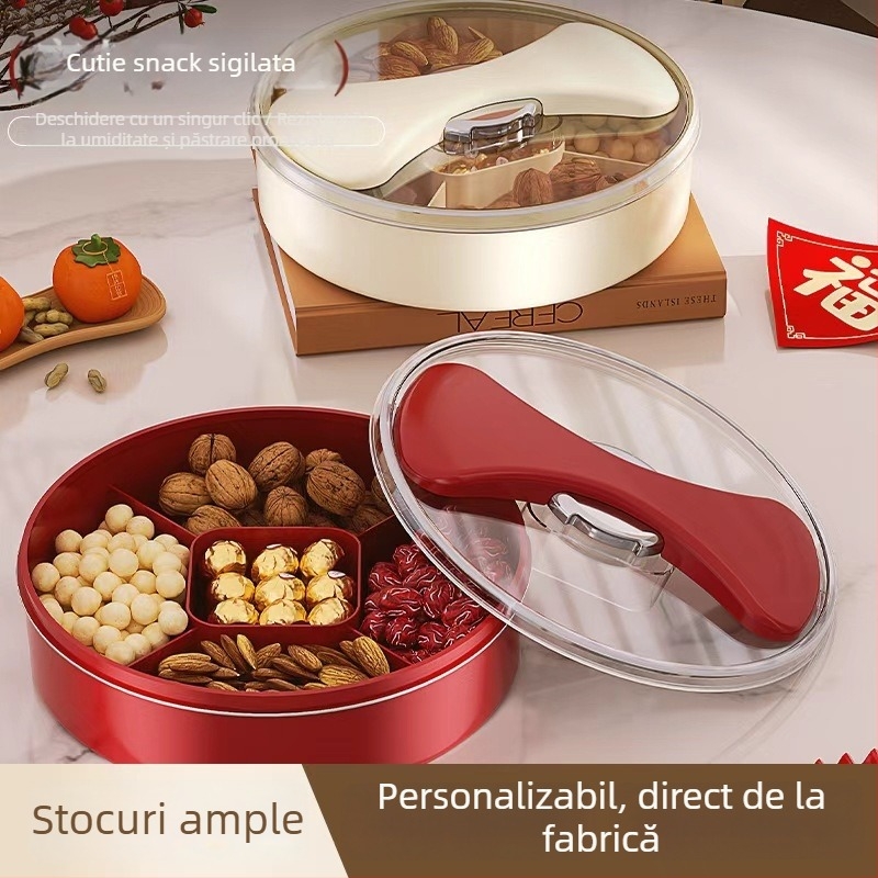 Farfurie pentru fructe cu compartimente, din plastic, în stil lux ușor, brandul y-y, lansată în 2025 (Material: plastic · Stil: lux ușor · Brand: y-y · Lansată în: 2025)