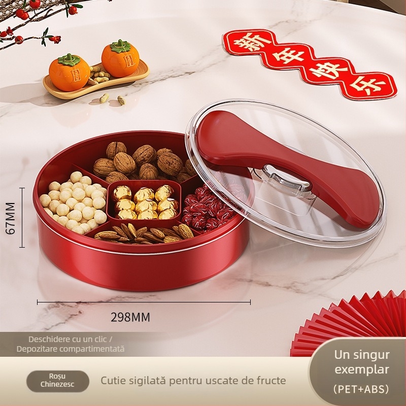 Farfurie pentru fructe cu compartimente, din plastic, în stil lux ușor, brandul y-y, lansată în 2025 (Material: plastic · Stil: lux ușor · Brand: y-y · Lansată în: 2025)