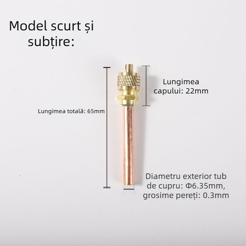 Valvă cu ac pentru duză fluorică, sudată, pentru aer condiționat și refrigerare, corp din cupru pur, rezistentă la presiune înaltă și temperaturi ridicate, etanșare fiabilă și sudură fără scurgeri, cuplaj intrare/ieșire gaze