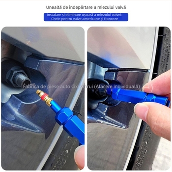 Adaptor ventile bicicletă de munte – cupru, cu filet, nucleu obișnuit