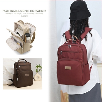 Rucsac cu stil urban simplu, material Oxford, fermoar de deschidere, buzunare interioare: buzunar cu fermoar, buzunar pentru telefon, buzunar pentru ID, potrivit pentru călătorii de agrement