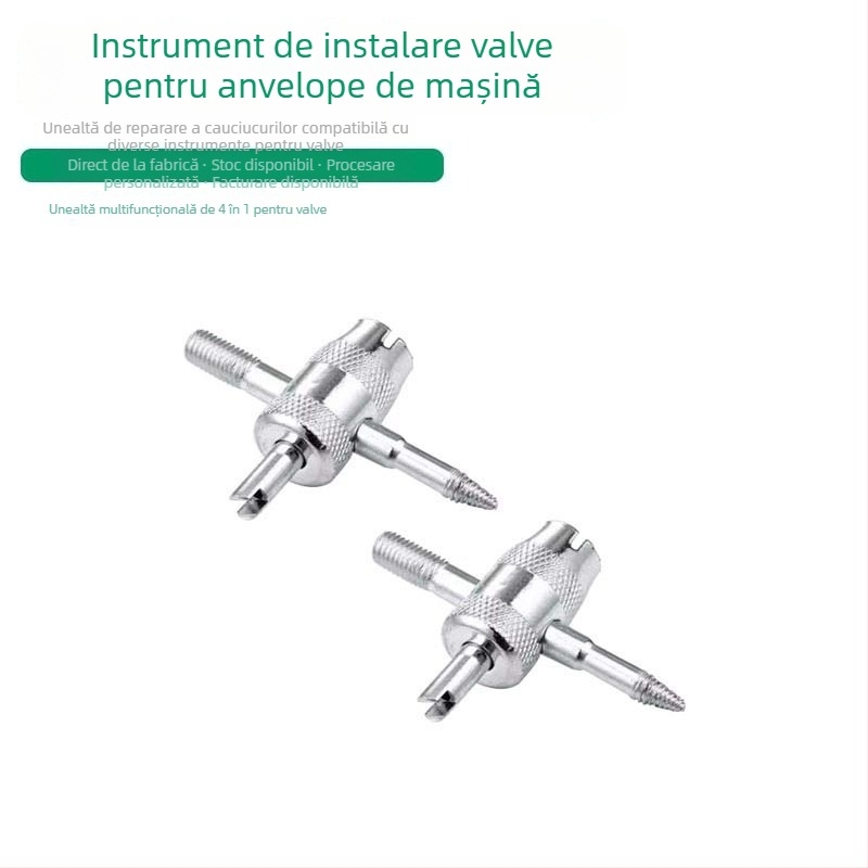Set 4 în 1 chei pentru valve cores pentru reparații anvelope auto – Unealtă de înfiletare valve core (Origine: Xian County; Brand: None; Piețe principale: Altele; Mărci private autorizate: Nu)