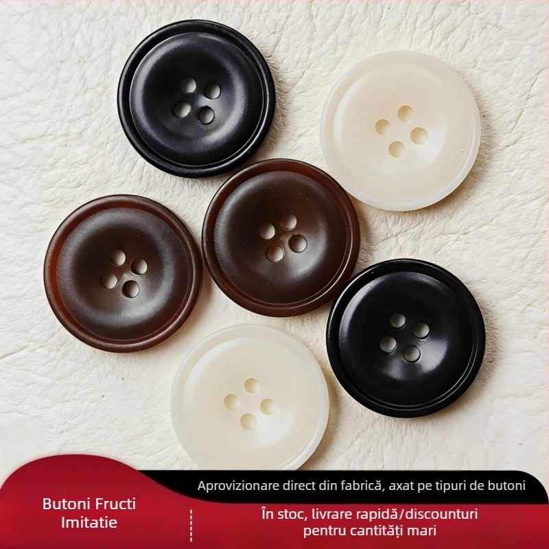 Căptuşe de rășină cu patru găuri pentru sacouri și paltoane, margine subțire concav-convex; potrivite pentru pălării, pulovere, cămăși, costume, cardigane, uniforme, îmbrăcăminte tricotată și pantaloni