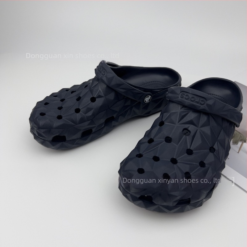 Sandale bărbați din EVA, respirante, impermeabile, antiderapante, talpă turnată prin injecție, partea superioară EVA, 1–3 cm înălțime toc, stil Leisure Crocs