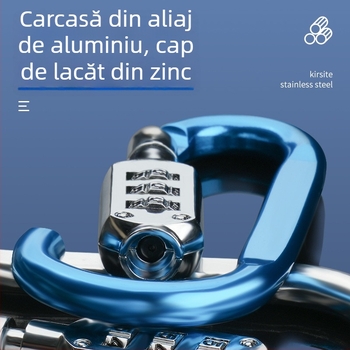 Încuietare mecanică cu combinație pentru dulap de depozitare (ZH-GS1), aliaj de zinc, marca Zhan Han-Levy; potrivită pentru motociclete, mașini electrice și biciclete.