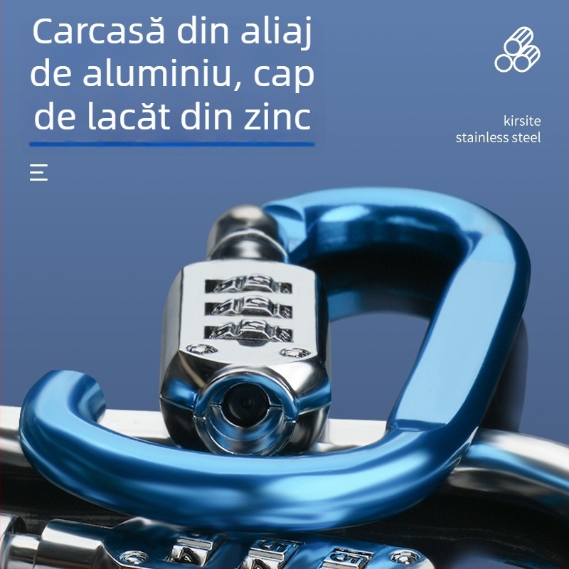 Încuietare mecanică cu combinație pentru dulap de depozitare (ZH-GS1), aliaj de zinc, marca Zhan Han-Levy; potrivită pentru motociclete, mașini electrice și biciclete.