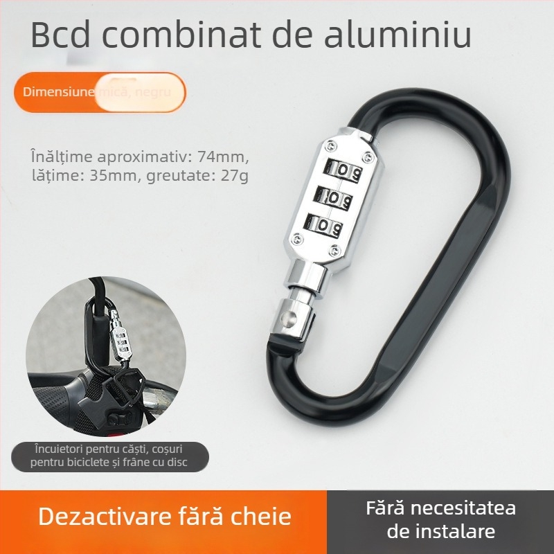 Încuietare mecanică cu combinație pentru dulap de depozitare (ZH-GS1), aliaj de zinc, marca Zhan Han-Levy; potrivită pentru motociclete, mașini electrice și biciclete.