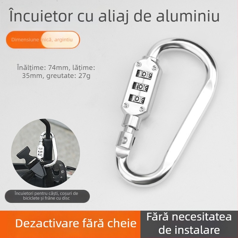Încuietare mecanică cu combinație pentru dulap de depozitare (ZH-GS1), aliaj de zinc, marca Zhan Han-Levy; potrivită pentru motociclete, mașini electrice și biciclete.
