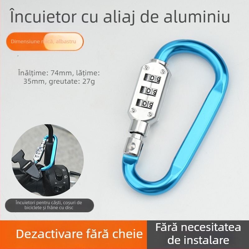Încuietare mecanică cu combinație pentru dulap de depozitare (ZH-GS1), aliaj de zinc, marca Zhan Han-Levy; potrivită pentru motociclete, mașini electrice și biciclete.
