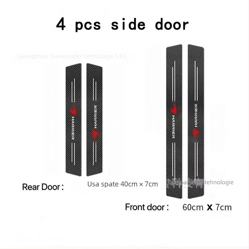 Bandă prag din piele pentru mașină, model 85884, potrivire universală, decor prag