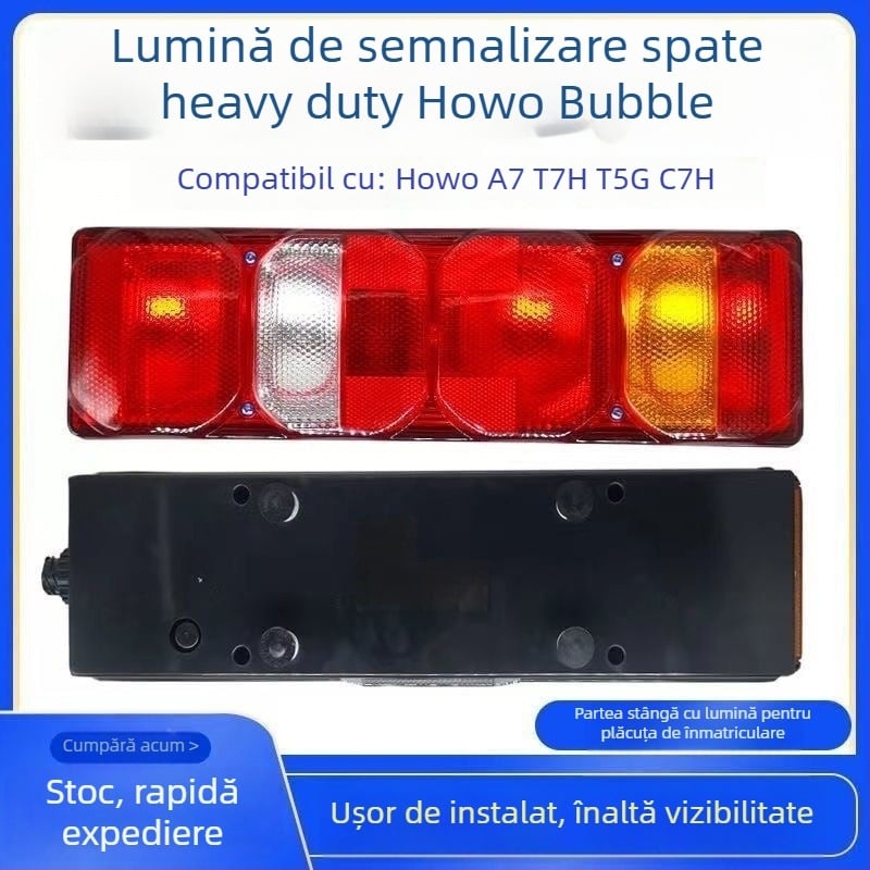 Far spate Howo A7 – LED 10W, 24V, carcasă din acrilic