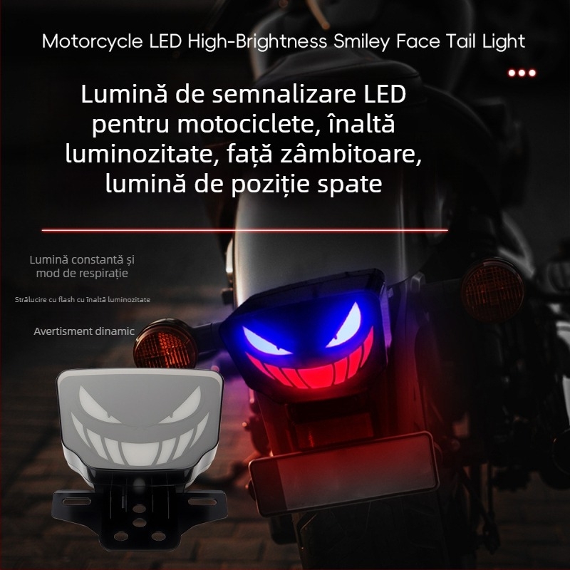 Lampa spate LED pentru motociclet CG125 / TMX155, cu ghid de lumină, semnalizare și lumină de frână, 12V
