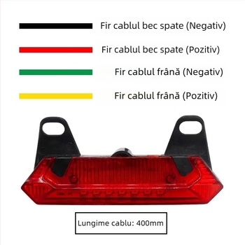 BENORG far posterior pentru vehicule electrice, cu flash, lumină de conducere și semnal de frână, universal 36-60V