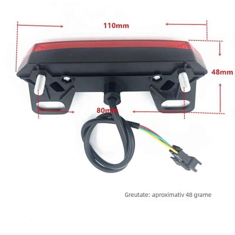 BENORG far posterior pentru vehicule electrice, cu flash, lumină de conducere și semnal de frână, universal 36-60V
