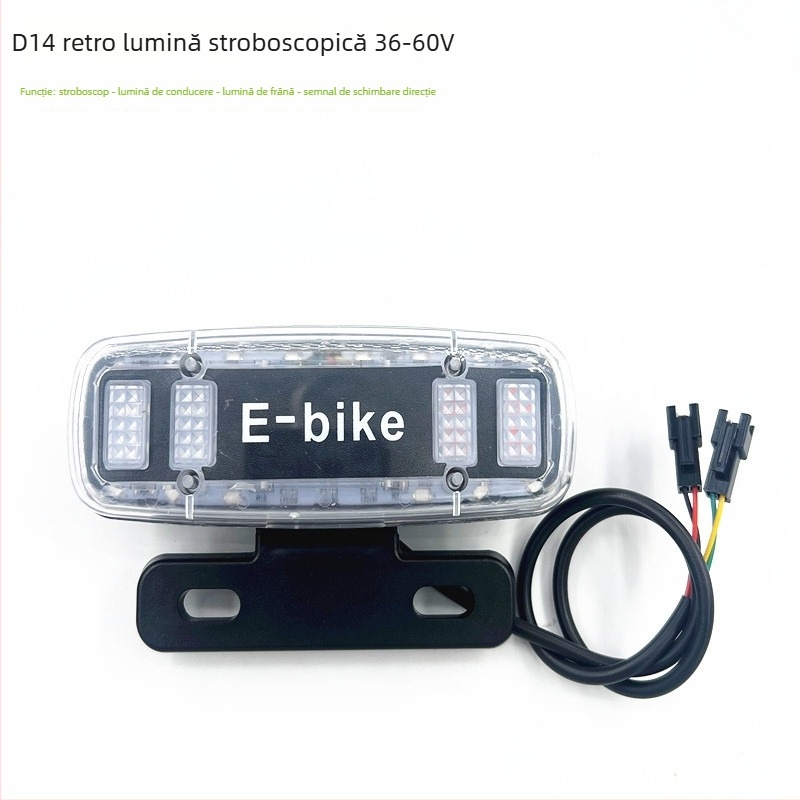 BENORG far posterior pentru vehicule electrice, cu flash, lumină de conducere și semnal de frână, universal 36-60V
