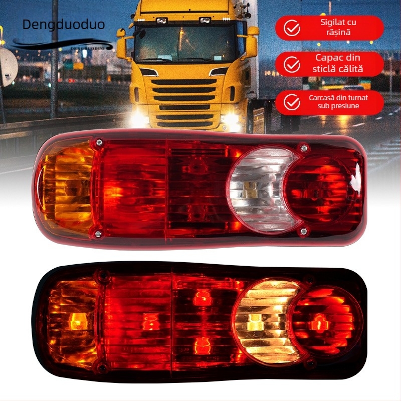 Lumină LED pentru semnalizare spate a camioanelor, 12-24V, sursă LED, 12500 lm