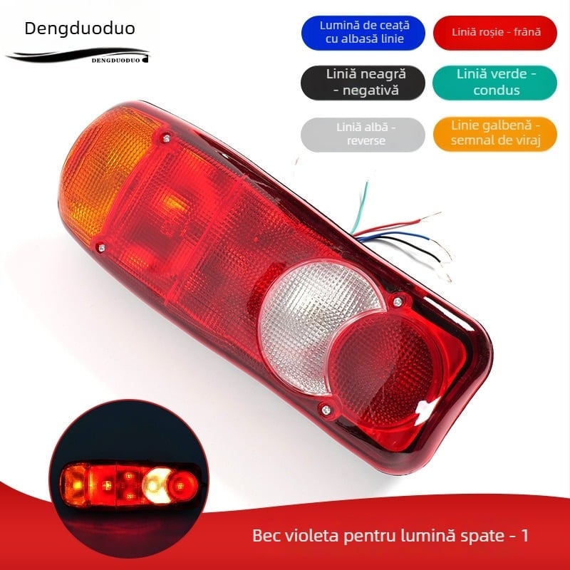 Lumină LED pentru semnalizare spate a camioanelor, 12-24V, sursă LED, 12500 lm