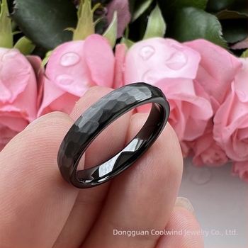 Inel din oțel wolfram, design geometric, stil minimalist, finisaj electroplatinat, unisex