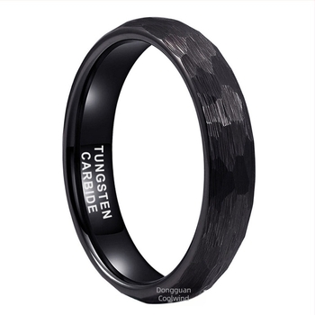 Inel din oțel wolfram, design geometric, stil minimalist, finisaj electroplatinat, unisex