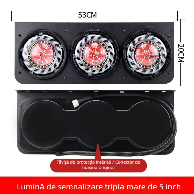 Ansamblu faruri spate pentru remorcă de camion, LED 24V, impermeabil, triplu stop și semnal de viraj, lampă spate de tip combinație