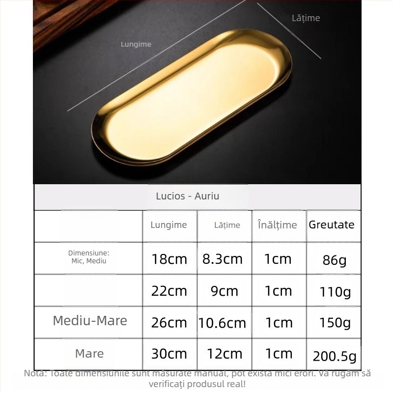 Tavă ovală din oțel inoxidabil – set de veselă hotelier modern minimalist, suprafață electroplacată, potrivită pentru microunde, imprimare logo opțională și personalizare