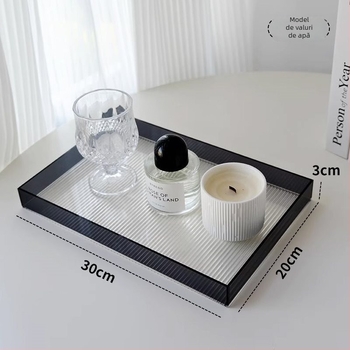 Tavă de depozitare din plastic pentru baie, pentru cosmetice, bijuterii și aromaterapie — Joeman, fabricație mecanizată, stil modern simplu, lansat în 2024.