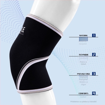 Genunchiere pentru antrenament — neopren, compresie de 7 mm, pentru adulți, ideale pentru antrenamente de forță, ridicare de greutăți și genuflexiuni