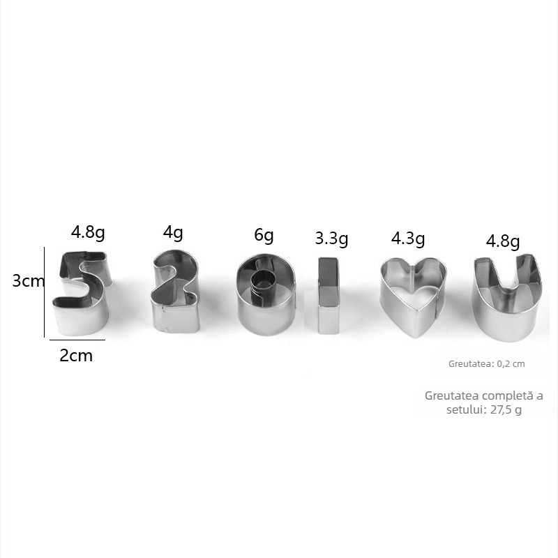 Formă de biscuiți Ollie pentru coacere, din oțel inoxidabil, formă neregulată