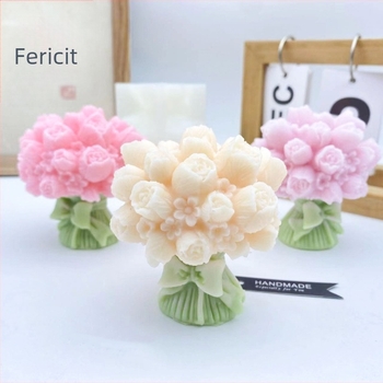Formă din silicon pentru buchet de lalele pentru lumânări DIY și rășină