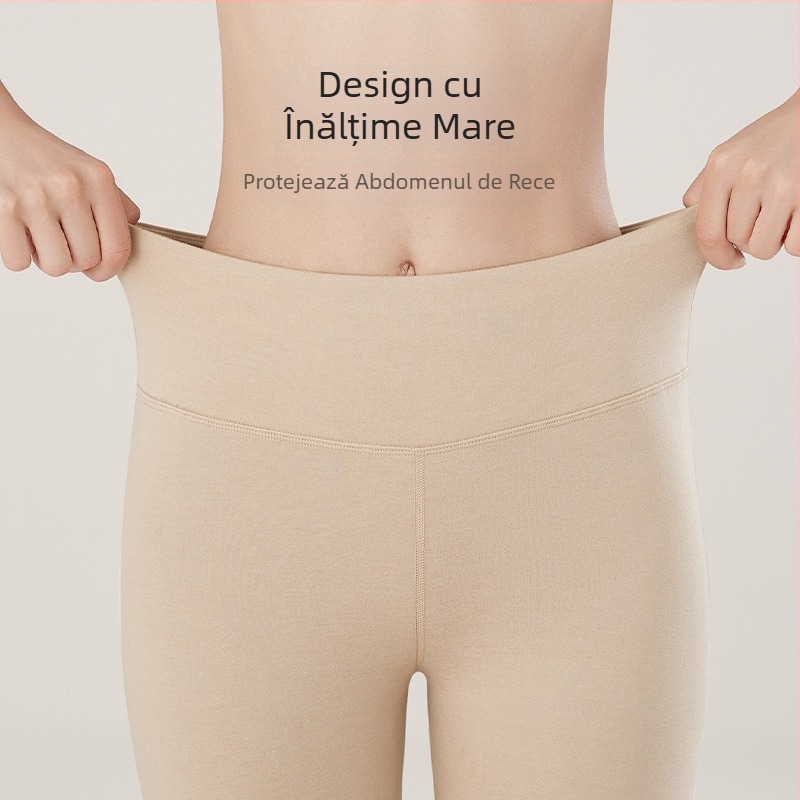 Pantaloni termici dama, anti-statice, cu protecții pentru genunchi, talie înaltă, strat dublu, grosime 251–300 g/m²