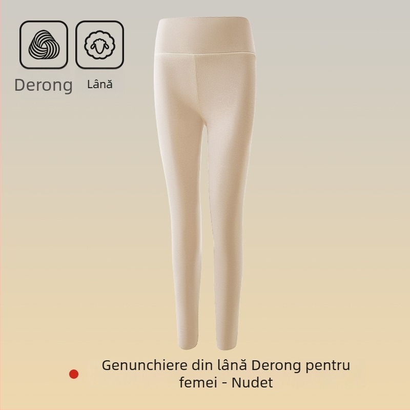 Pantaloni termici dama, anti-statice, cu protecții pentru genunchi, talie înaltă, strat dublu, grosime 251–300 g/m²