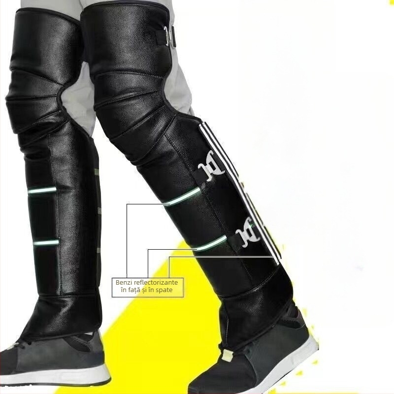 Protecții pentru genunchi pentru bicicletă electrică, încălzite, groase, rezistente la vânt, stil scurt (Brand: Other; Adulți; Primăvara 2022)