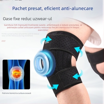 Genunchiere sportive cu protecție a meniscului, potrivire universală, material poliester — XUNHUAN; potrivite pentru fotbal și alergare