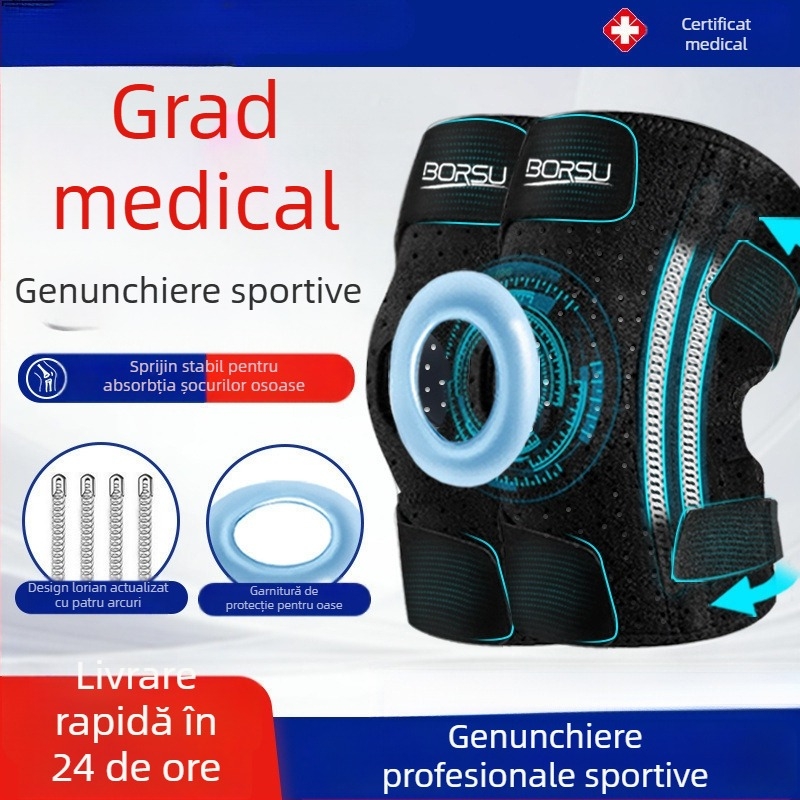 Genunchiere sportive cu protecție a meniscului, potrivire universală, material poliester — XUNHUAN; potrivite pentru fotbal și alergare