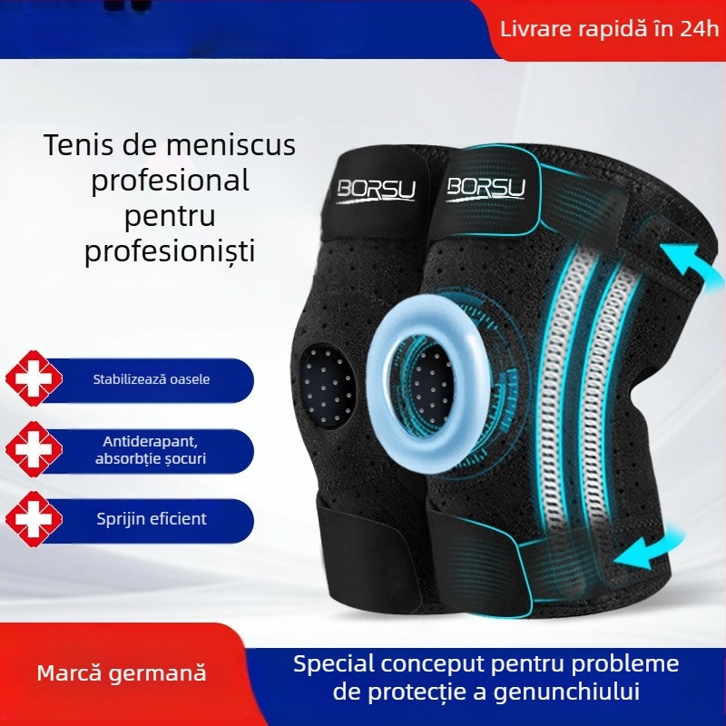 Genunchiere sportive cu protecție a meniscului, potrivire universală, material poliester — XUNHUAN; potrivite pentru fotbal și alergare