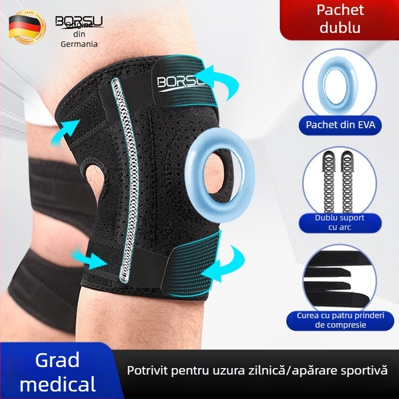 Genunchiere sportive cu protecție a meniscului, potrivire universală, material poliester — XUNHUAN; potrivite pentru fotbal și alergare