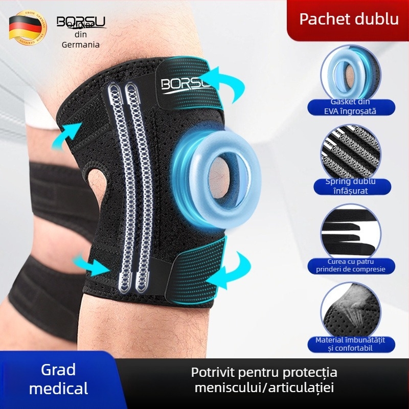 Genunchiere sportive cu protecție a meniscului, potrivire universală, material poliester — XUNHUAN; potrivite pentru fotbal și alergare