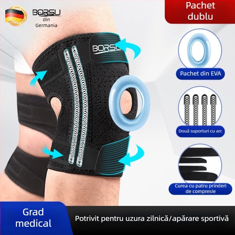 Genunchiere sportive cu protecție a meniscului, potrivire universală, material poliester — XUNHUAN; potrivite pentru fotbal și alergare