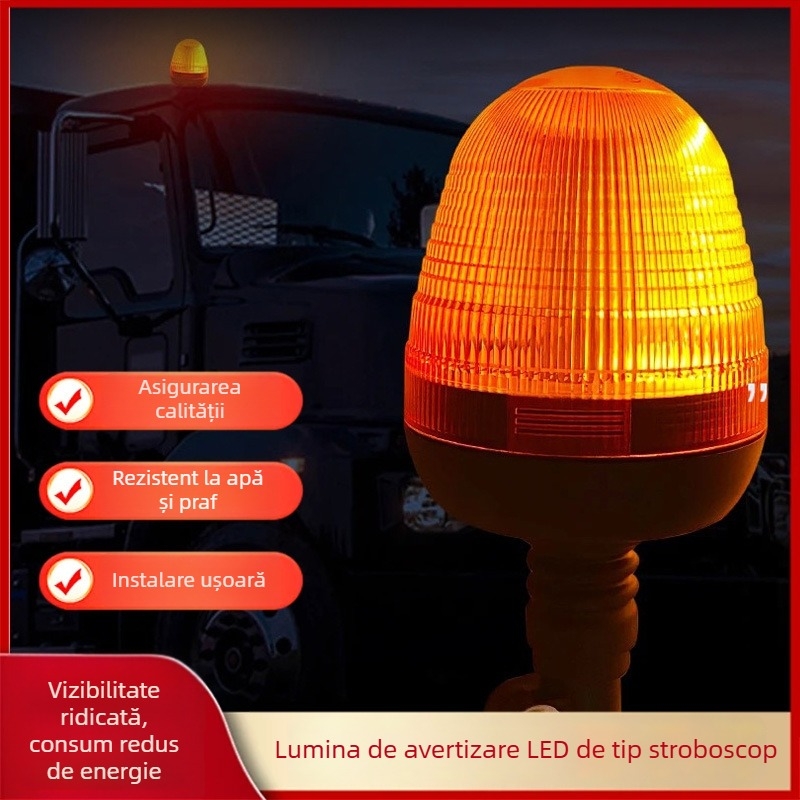 Lampa LED de avertizare rotativă pentru camioane și echipamente de construcții, 12-30V, 1W LED, carcasă ABS, modele TT-WL-1, TT-WL-6, TT-WL-7, TT-WL-10, TT-WL-12